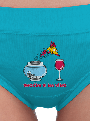 Skočím si na víno dámské kalhotky Turquoise