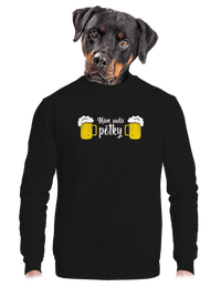 unisex mikina bez kapuce