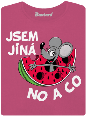 Jsem jiná dámské tričko s lemem Magenta