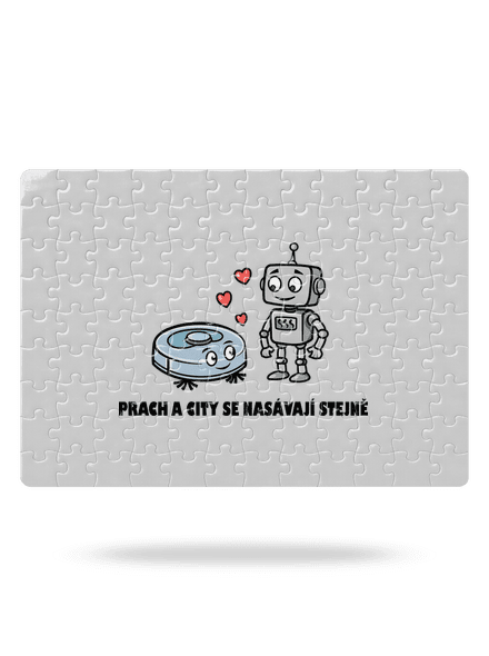 Láska mezi roboty puzzle White