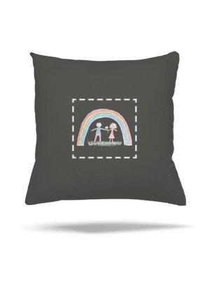 Dětské kresby - nahraj vlastní polštář Gray Pol