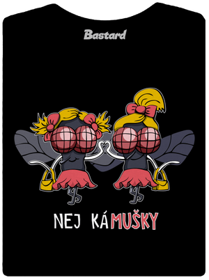 Nej kámušky dámské tričko s lemem Black