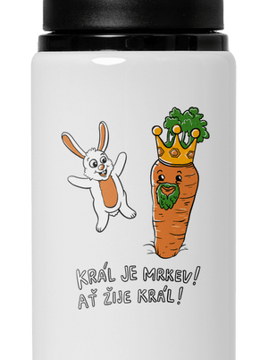 Král je mrkev, ať žije král lahev na vodu White