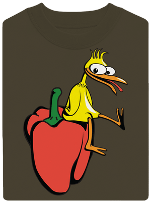 Kuře na paprice unisex mikina bez kapuce Urban Khaki