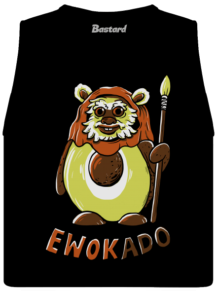 Ewokado dámské tílko volné Black