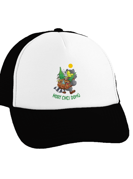 Hory chci domů kšiltovka truckerka Black cap