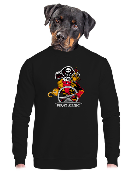 Pirát silnic unisex mikina bez kapuce Black