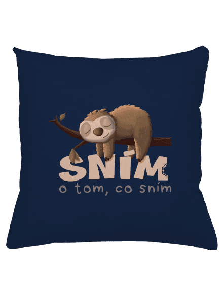 Sním o tom, co sním polštář Dark Navy
