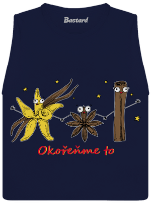 Okořeňme to dámské tílko volné Navy