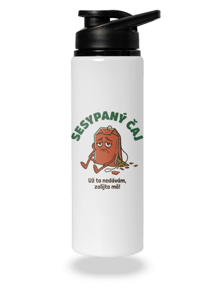 Sesypaný čaj lahev na vodu White