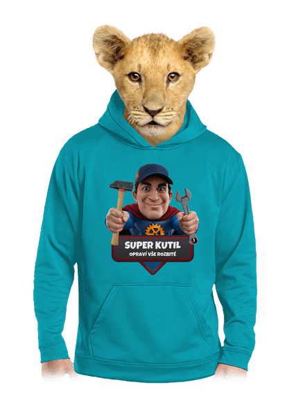 Super táta dětská mikina klokanka Hawaiian Blue