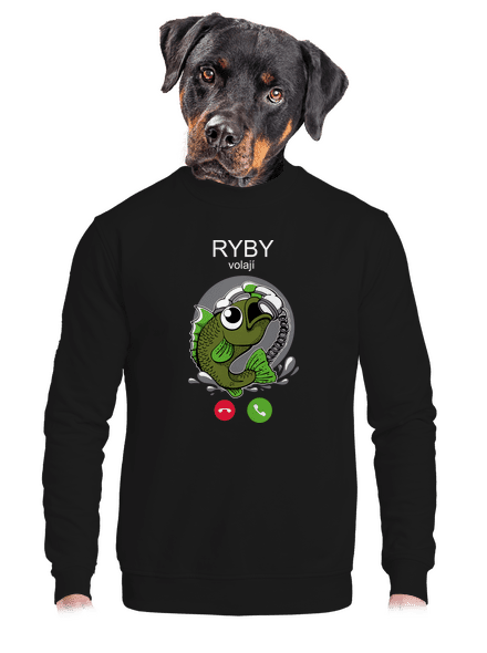 Ryby volají unisex mikina bez kapuce Black