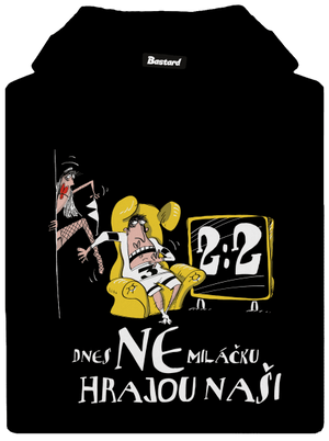 Hrajou naši pánská mikina klokanka Black