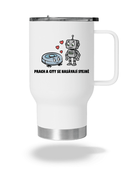 Láska mezi roboty termohrnek White