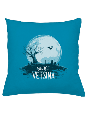Mlčící většina polštář Blue Turquoise