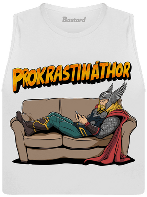 Prokrastináthor dámské tílko volné White