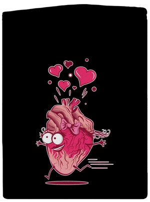 Zamilovaná srdíčka dámská mikina na zip Black