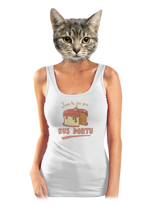 Pro kus dortu dámské tílko klasické White