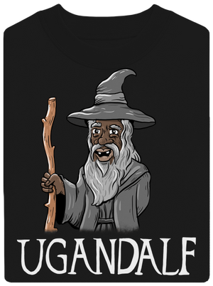 Ugandalf unisex mikina bez kapuce Black