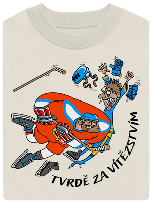 Tvrdě za vítězstvím unisex mikina bez kapuce Off White