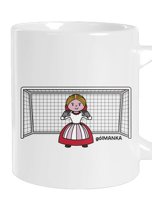 Gólmanka velký hrnek White