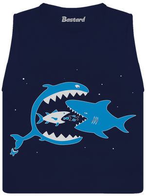 Rybky dámské tílko volné Navy