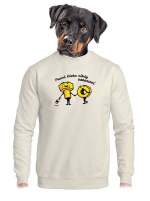 unisex mikina bez kapuce