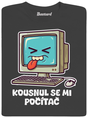 Kousnul se mi počítač pánské dlouhý rukáv Dark Grey