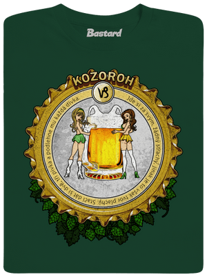 Pivní horoskop: Kozoroh pánské tričko Bottle Green