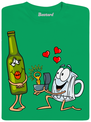 Láska k pivu pánské tričko Kelly Green