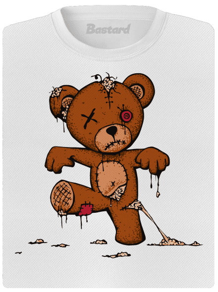 Zombie teddy dámské sportovní tričko White