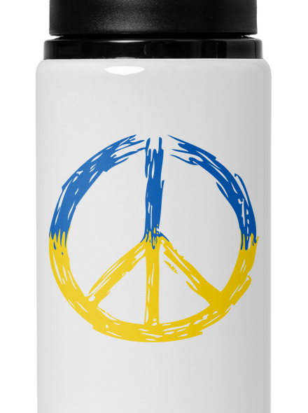 Ukrajina - Peace lahev na vodu White