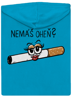 Cígo a oheň dámská mikina na zip Blue Atol