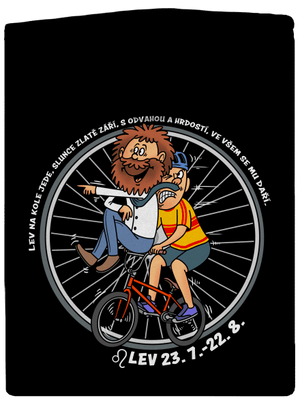 Cyklistický horoskop: Lev dámská mikina na zip Black