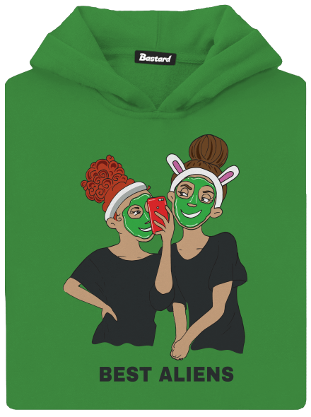 Best aliens dětská mikina klokanka Kelly Green AWD