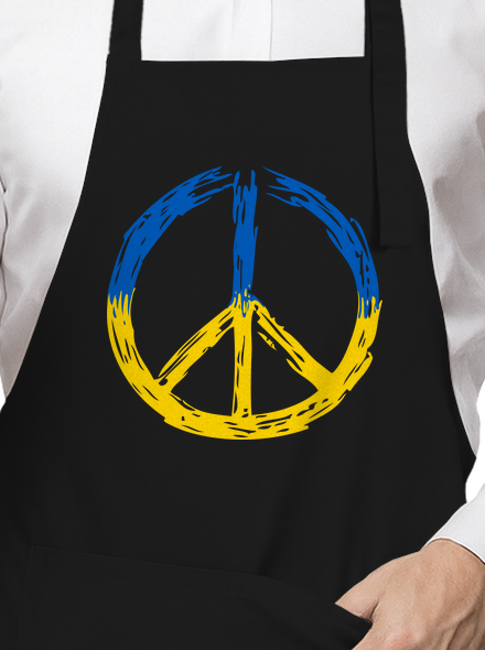 Ukrajina - Peace zástěra Black