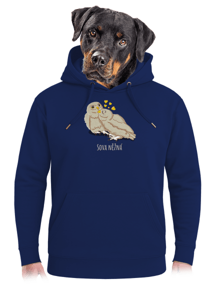 Sova něžná unisex mikina premium Navy
