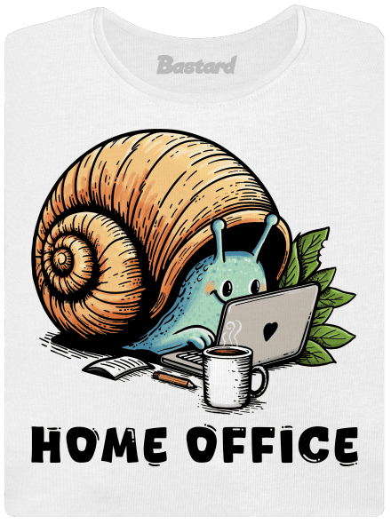 Šnekův home office dámské tričko s lemem White