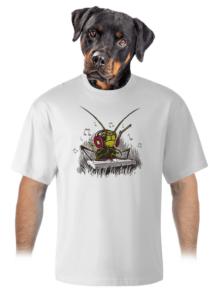 DJ cvrček unisex tričko oversized White