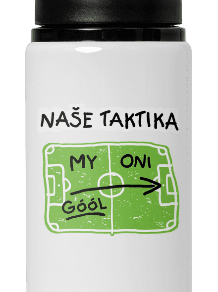 Naše fotbalová taktika lahev na vodu White