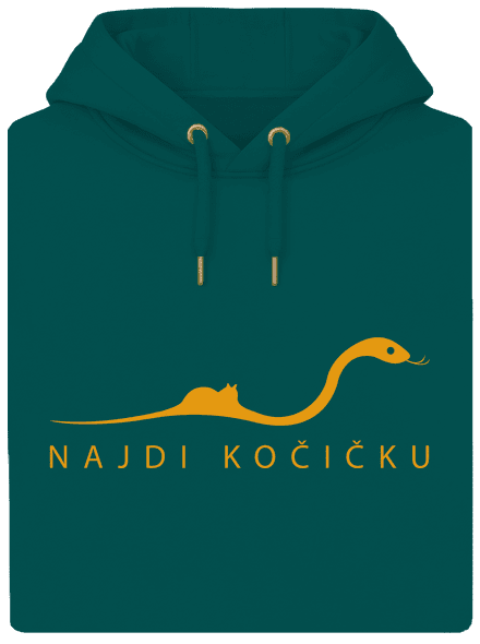 Najdi kočičku unisex mikina premium Emerald Green