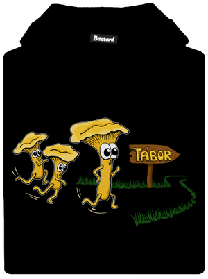 Běží lišky k Táboru dětská mikina klokanka Black