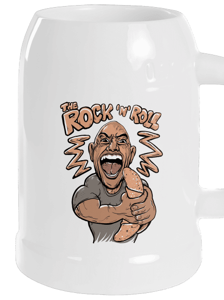 Rock and roll půllitr White