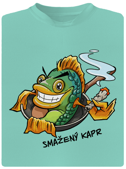 Smažený kapr pánské sportovní tričko Mint Mal
