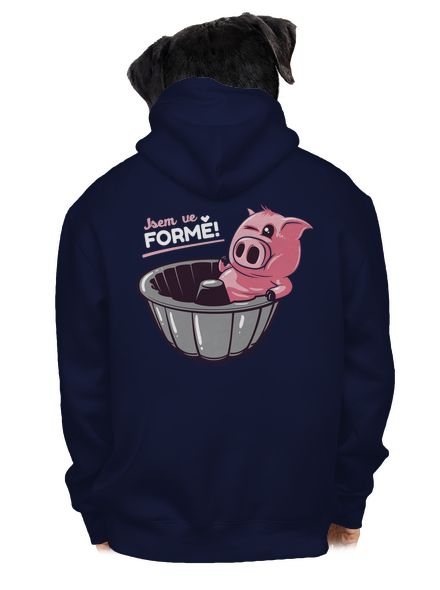 Ve formě pánská mikina na zip Navy