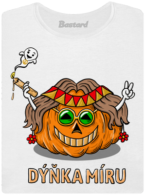 Dýňka míru dámské tričko s lemem White