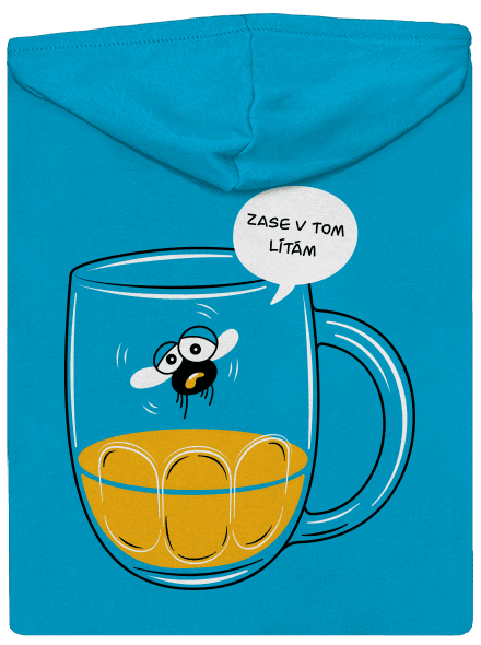 Zase v tom lítám dámská mikina na zip Blue Atol