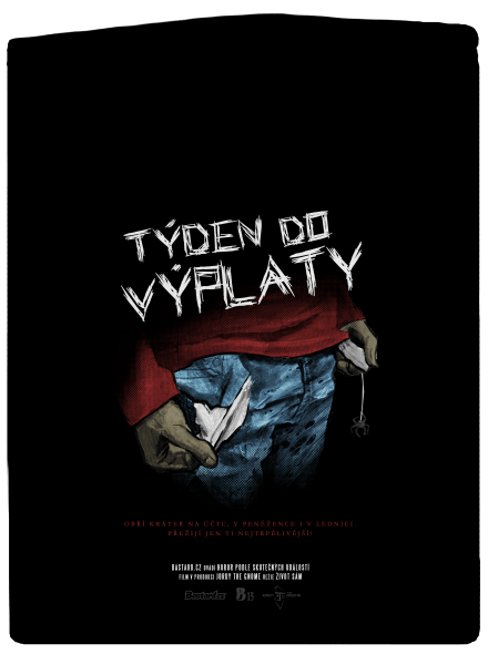 B13: Týden do výplaty pánská mikina na zip Black