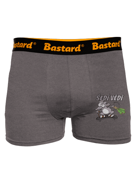 Šedí vědí - myšák boxerky Gray Melange