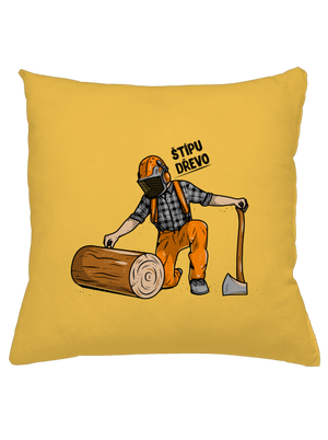 Dřevorubec polštář Yellow Gold